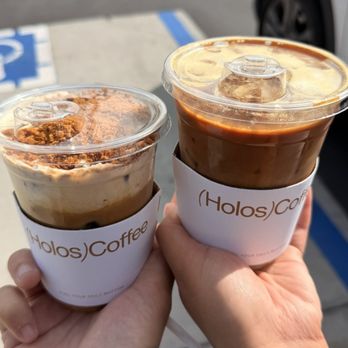 Holos Coffee - Cookie Butter Latte (Almond Milk), Holo's Signature Latte - Coffee & Tea Near Me - Artesia, California