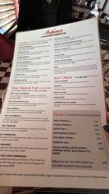 Menu photo 3 Anthony's Authentic Italian Cuisine Providence, RI