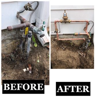 Mancia's Plumbing - MAIN SHUT OFF VALVE AND PRESSURE REGULATOR BEFORE AND AFTER - Plumbing Near Me Mancia's Plumbing - MAIN SHUT OFF VALVE AND PRESSURE REGULATOR BEFORE AND AFTER - Plumbing Near Me