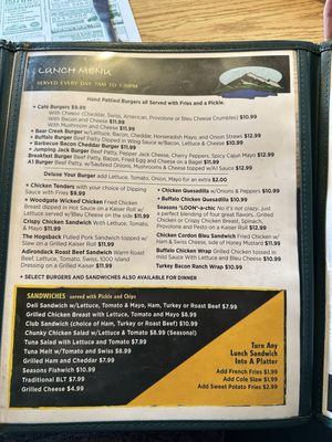 Menu photo 1 Seasons Adirondack Cafe Woodgate, NY