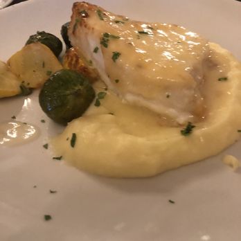 Spaghettini - Parmesan crusted sea bass - Italian Near Me - Seal Beach, California Spaghettini - Parmesan crusted sea bass - Italian Near Me - Seal Beach, California
