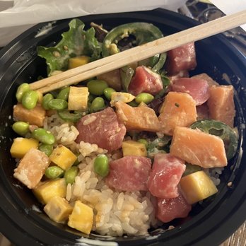 Poke Stop - Hybrid bowl missing avocado - Ramen Near Me - Fort Worth, Texas