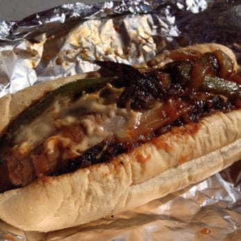 Alamo BBQ - BBQ Brisket "steak and cheese" sandwich. Plenty of onions, peppers, and filling. Comes with a pretty good cheese sauce. - Barbeque Near Me - Richmond, Virginia Alamo BBQ - BBQ Brisket "steak and cheese" sandwich. Plenty of onions, peppers, and filling. Comes with a pretty good cheese sauce. - Barbeque Near Me - Richmond, Virginia