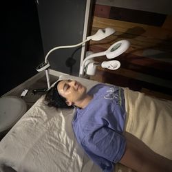 Me getting a facial