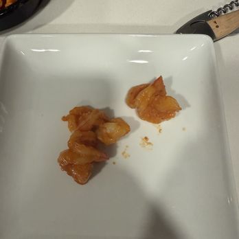 Lucy Bar - Three tiny shrimp that came with the pasta - Cocktail Bars Near Me - Washington, DC, District of Columbia