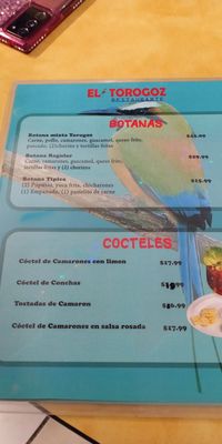 Menu photo 2 El Torogoz Vallejo, CA