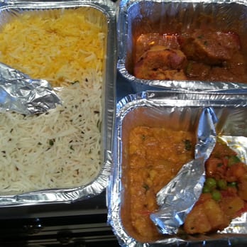 Namasté - Leftovers: 2 kinds of rice, chicken tikka, lamb curry (rogan josh), chickpeas, vegetables. - Indian Near Me - Milan, Michigan