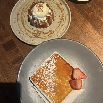 Chop Steakhouse & Bar - Cream brûlée (100/10) Upside down pineapple rum cake (10/10) - Steakhouses Near Me - Vancouver, British Columbia
