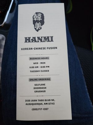 Hanmi Korean-Chinese Fusion by null