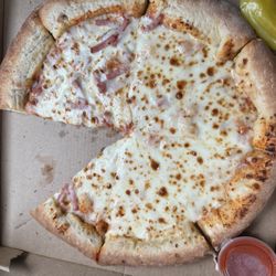 Papa Johns Pizza - Stuffed crust extra cheese Canadian bacon
