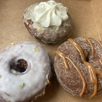 Starlight Doughnut Lab - Carmel churro, lemon poppyseed and creamcicle. - Bakeries Near Me - Cincinnati, Ohio Starlight Doughnut Lab - Carmel churro, lemon poppyseed and creamcicle. - Bakeries Near Me - Cincinnati, Ohio