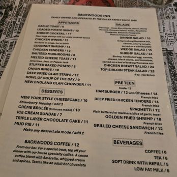 Backwoods Inn - Menu 1 side - Steakhouses Near Me - Santa Clarita, California Backwoods Inn - Menu 1 side - Steakhouses Near Me - Santa Clarita, California