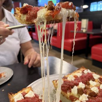 Via 313 Pizza - Cheese Pull - Pizza Near Me - Bee Cave, Texas Via 313 Pizza - Cheese Pull - Pizza Near Me - Bee Cave, Texas
