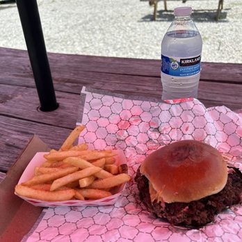 Smackin' Smash Burger - My meal was a smash burger, fries and water. Total price was $17.66 - Burgers Near Me - Loxahatchee, Florida