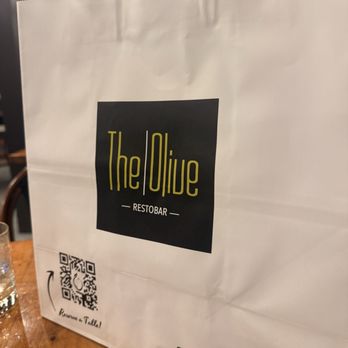 The Olive Restobar - To go bag - Mediterranean Near Me - Downey, California The Olive Restobar - To go bag - Mediterranean Near Me - Downey, California