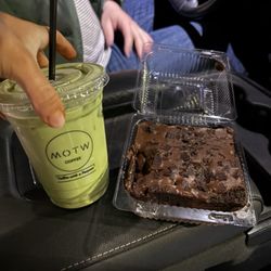 Motw Coffee and Pastries - Matcha latte and chocolate tres leches cake