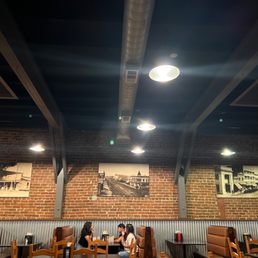 Inside art, love the brick Inside art, love the brick