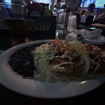 Jack Flats - Blackened mahi tacos with rice and beans - American Near Me - Key West, Florida Jack Flats - Blackened mahi tacos with rice and beans - American Near Me - Key West, Florida