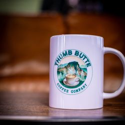 Thumb Butte Coffee - Steaming cup of coffee!