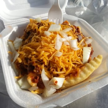 Chow - Chili Cheese Fries - onions are an optional add-on - Food Trucks Near Me - Cincinnati, Ohio Chow - Chili Cheese Fries - onions are an optional add-on - Food Trucks Near Me - Cincinnati, Ohio