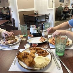 Creekside Bar and Grille - Seafood platter, Italian platter, and Reuben sandwich.