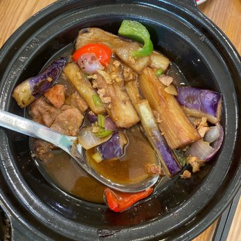 Wonderful Cafe - Spicy Garlic Eggplant Clay Pot - Hong Kong Style Cafe Near Me - San Leandro, California Wonderful Cafe - Spicy Garlic Eggplant Clay Pot - Hong Kong Style Cafe Near Me - San Leandro, California