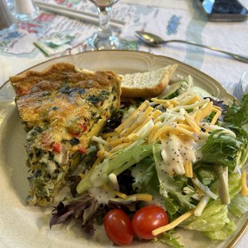 Brick Street Cafe - Quiche and side salad - Southern Near Me - Greenville, South Carolina Brick Street Cafe - Quiche and side salad - Southern Near Me - Greenville, South Carolina