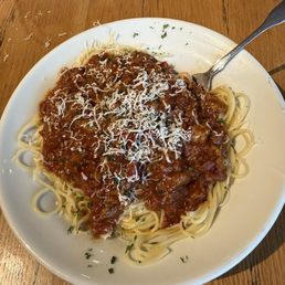 Spicy meat with angel hair