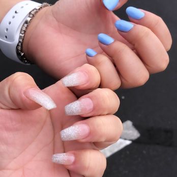 Jazz Nails Lounge - Regular Acrylic set with glitter gel - Nail Salons Near Me - Henderson, Nevada