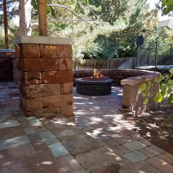 Raised Paver Patio With Sunken Fire Pit Area Yelp