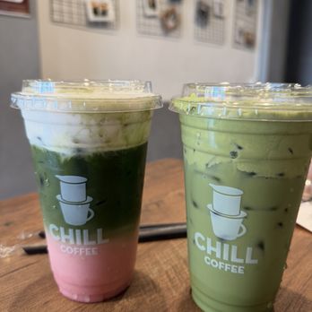 Chill Coffee - Strawberry matcha with vanilla cold form and double matcha - Coffee & Tea Near Me - Westminster, California Chill Coffee - Strawberry matcha with vanilla cold form and double matcha - Coffee & Tea Near Me - Westminster, California