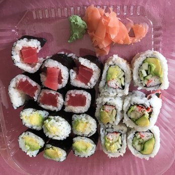 Bluefin Sushi - California roll. Tuna roll. Avocado roll (thought I ordered the eel roll though) - Sushi Bars Near Me - Washington, DC, District of Columbia