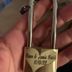 Custom engraved love lock