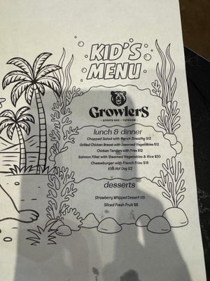 Menu photo 8 Growlers Chula Vista, CA