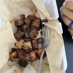 Gila Hogs BBQ - Mixed half pound of burnt ends.