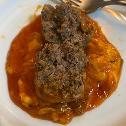 Inside of the meatballs Inside of the meatballs