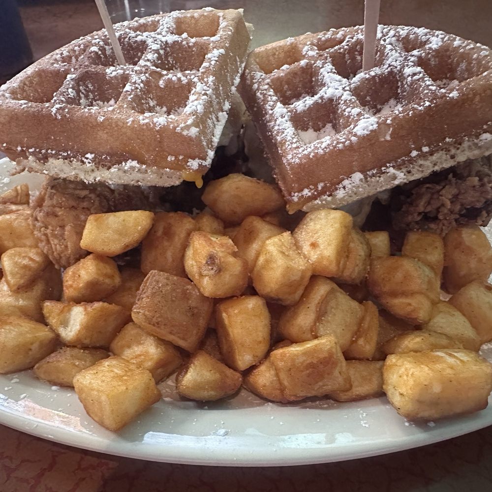 Mom's Chicken and Waffles - Mom's Sunrise Chicken and Waffle - New American Near Me - San Diego, California