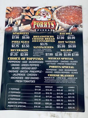 Menu photo 5 Porky's Pizza Bloomington, CA