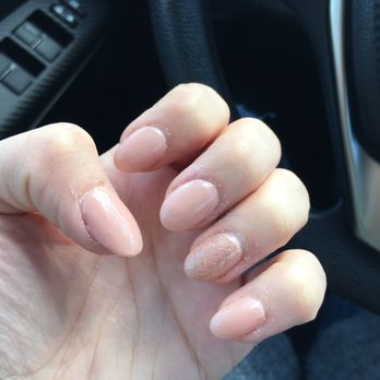Pink & White Nails - Poor job on the cuticles, but overall not bad. - Nail Salons Near Me - Garden Grove, California