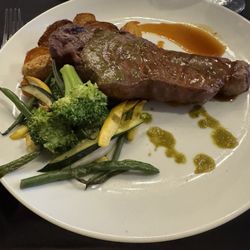 Triple Crown Country Club - NY strip steak with potatoes & vegetables