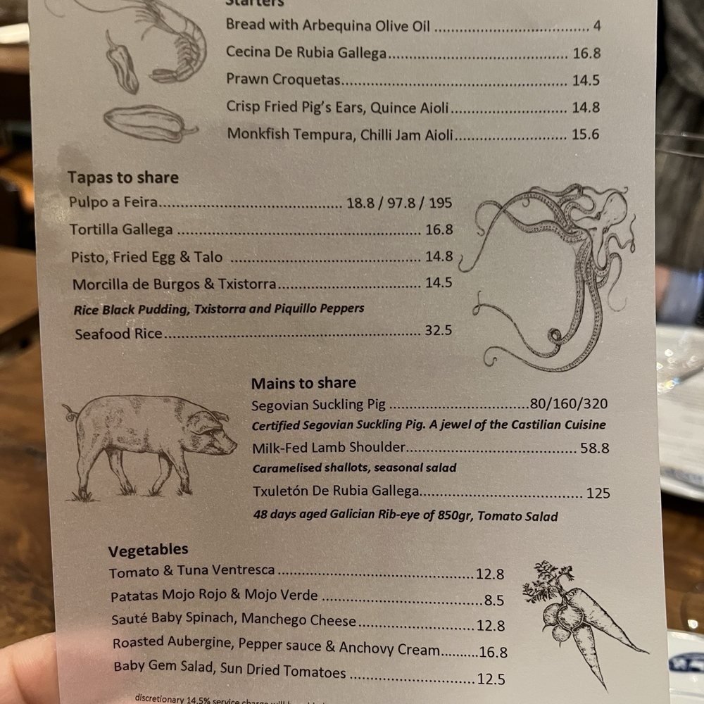 Sabor - Menu - Spanish Near Me - London, XGL
