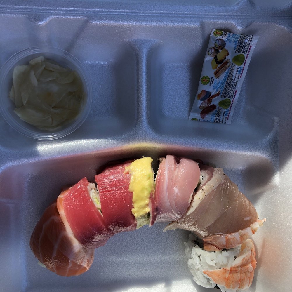 Crazy Rock'N Sushi - Boring takeout presentation - Sushi Bars Near Me - Irvine, California