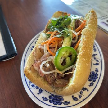 Superior Pho - We got a bahn mi to share (which our friend cut into thirds--see review) - Vietnamese Near Me - Cleveland, Ohio