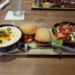 Tony Roma's - Three-course combo (baked potato soup, carolina pulled chicken sliders, and strawberry pecan salad)