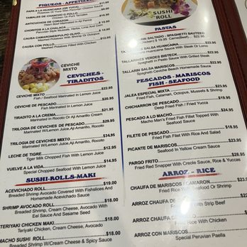 Ceviche Beach & Grill - Menu - page 1 - Peruvian Near Me - Greenacres, Florida