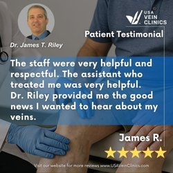 James Timothy Riley, MD - USA Vein Clinics - Patient Testimonial