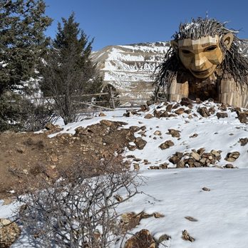 Rita the Rock Planter - Troll in the snow - Public Art Near Me - Victor, Colorado Rita the Rock Planter - Troll in the snow - Public Art Near Me - Victor, Colorado