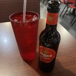 The Red Seal Pizzeria & Bar - Spanish Estrella Bottle and Water