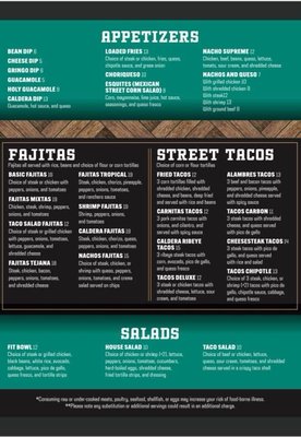Menu photo 1 Caldera Bar & Grill Staunton, IL Menu photo 1 Caldera Bar & Grill Staunton, IL