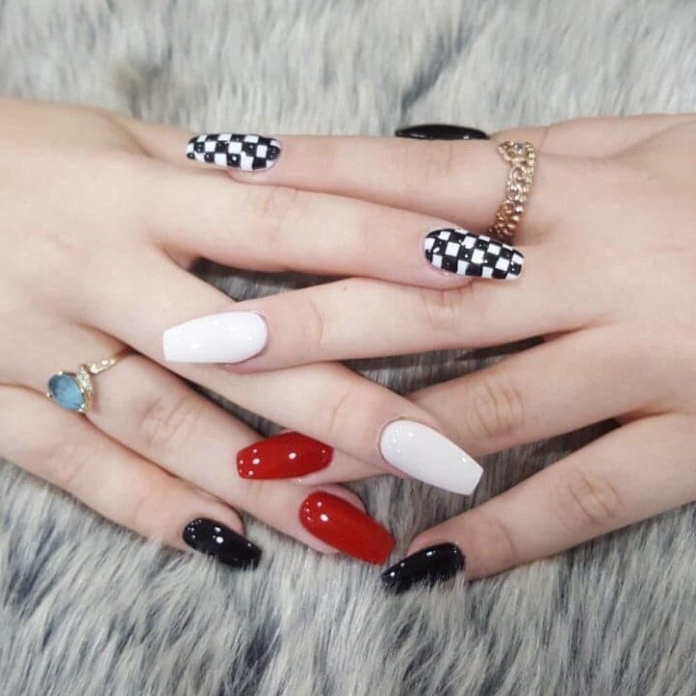Colour Nails and Beauty - Sns with coffin shape, - Nail Salons Near Me - Fullarton, SA